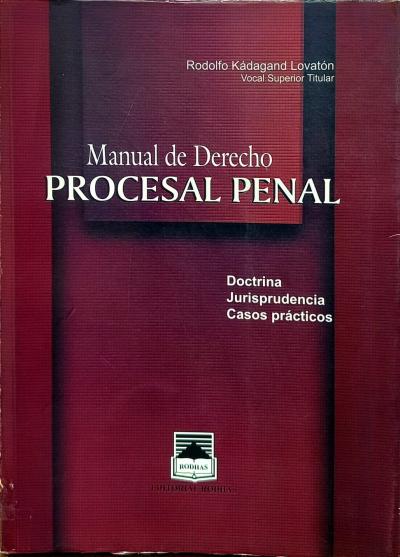 MANUAL DE DERECHO PROCESAL PENAL'] ?>